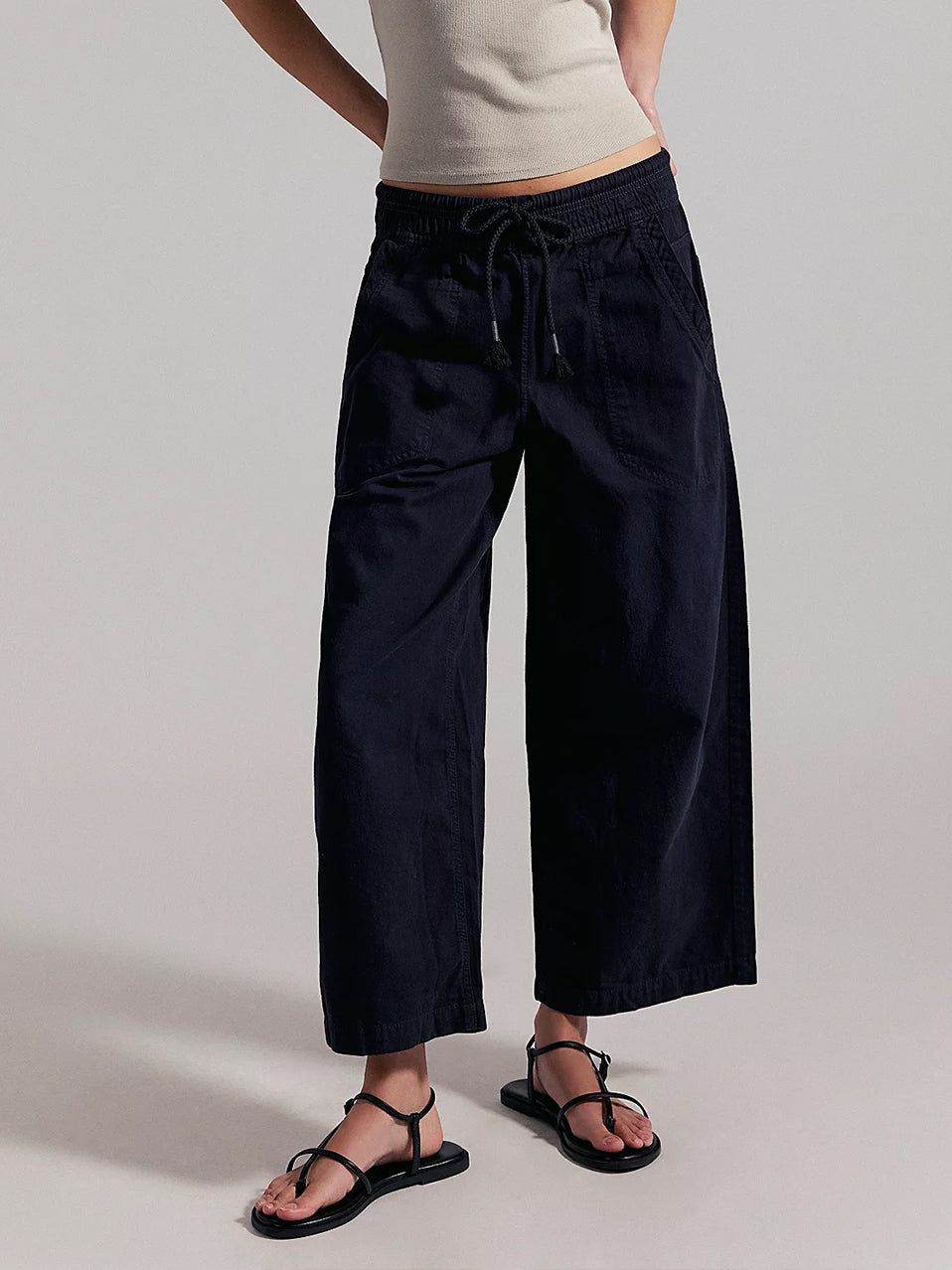 Easy Peasy Pull-On Jeans in Black by Free People