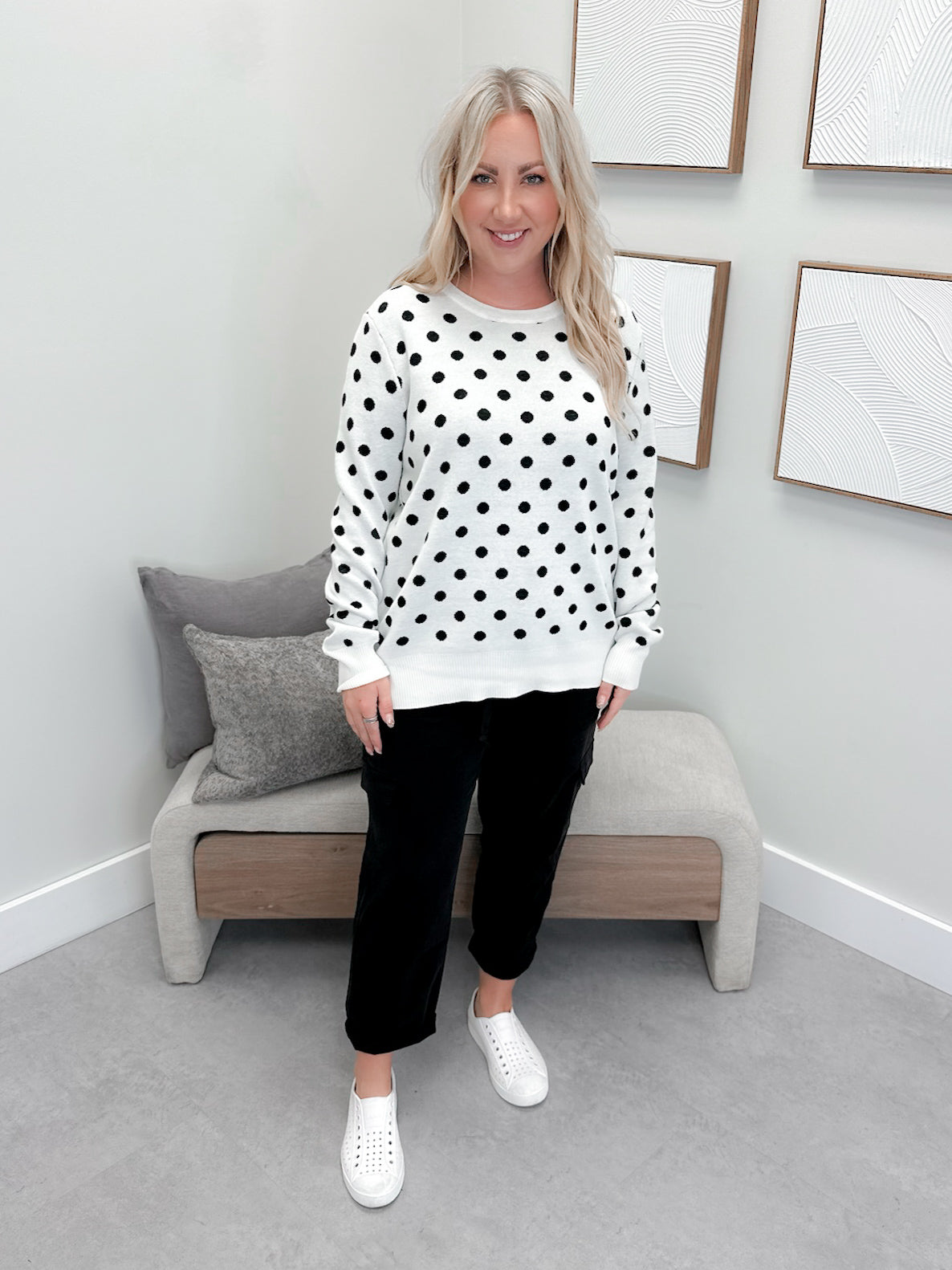 Sweet Spot Bow Back Sweater by Ampersand Avenue