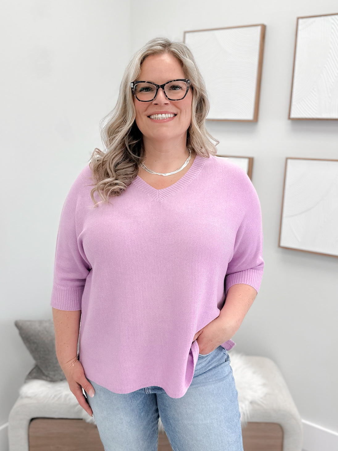 Gabby Sweater in Lavender
