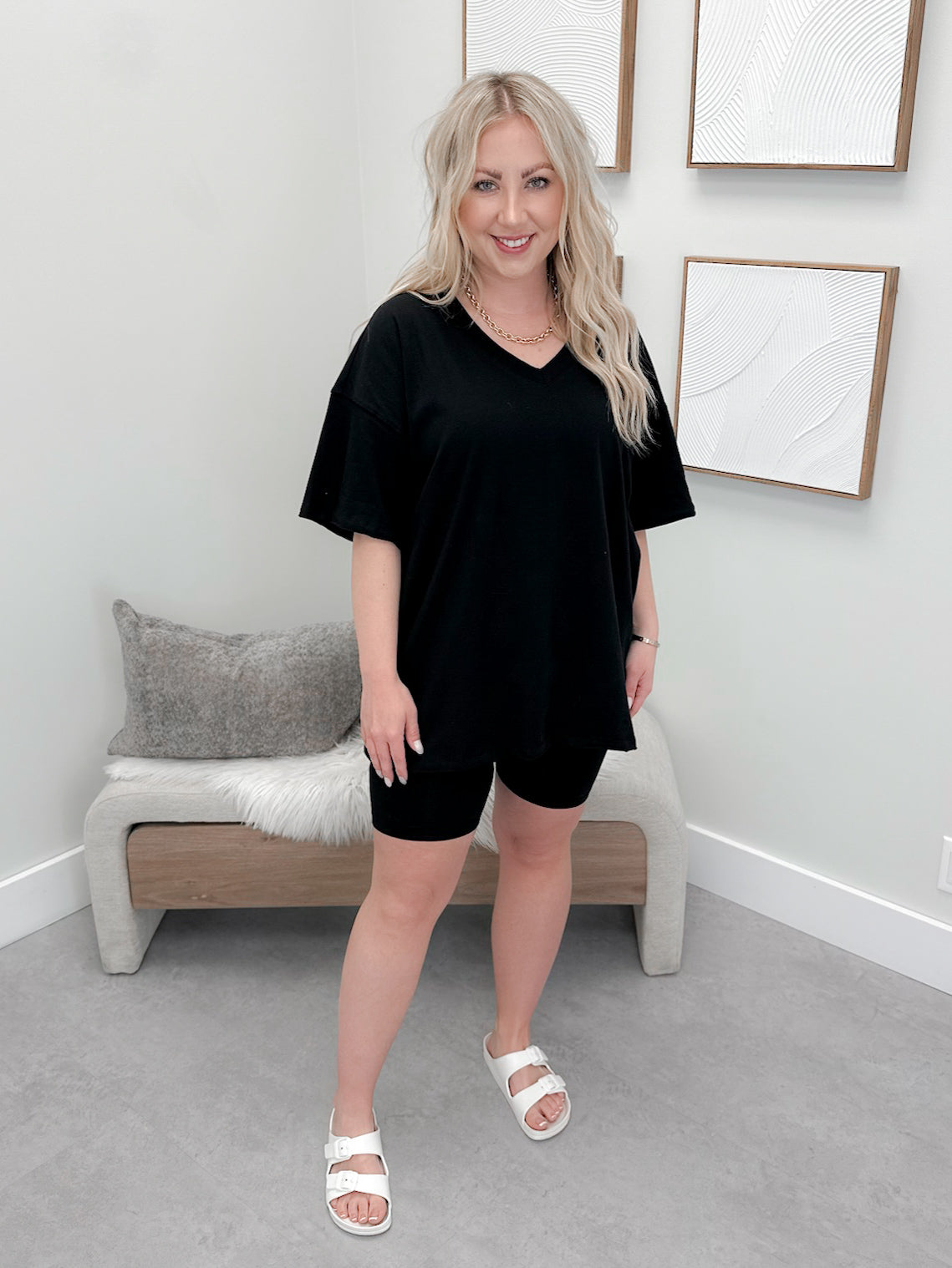 Sporty Tee Set in Black