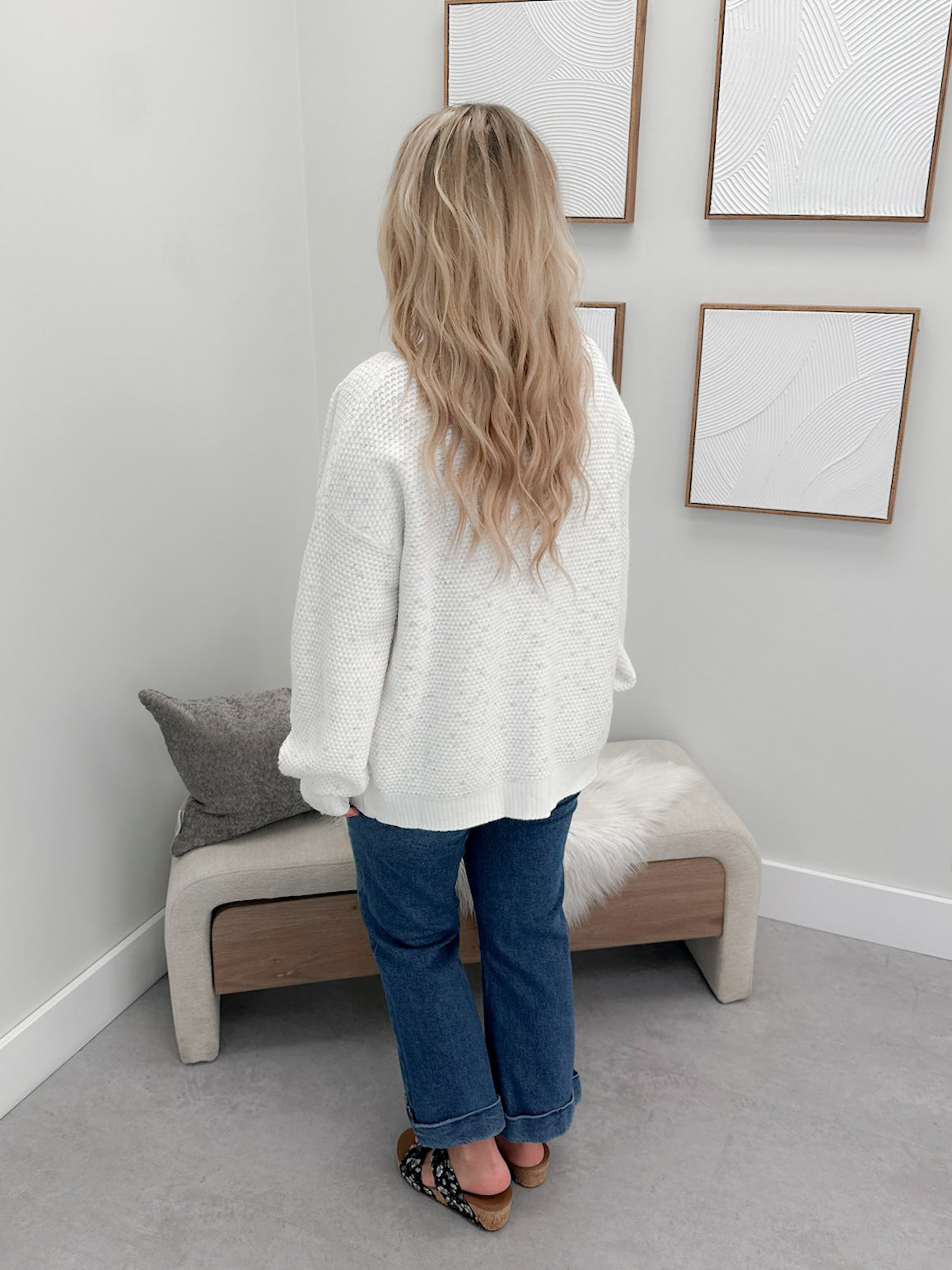 Abigail Cardigan in Cloud