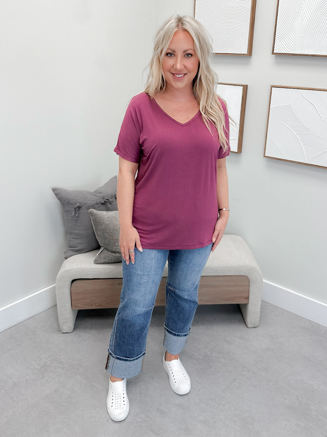 Chloe Tee in Mulberry