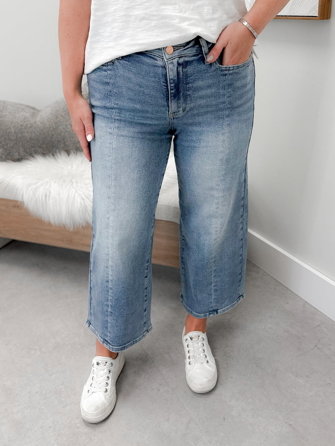 Bexley Wide Crop Jeans by Judy Blue