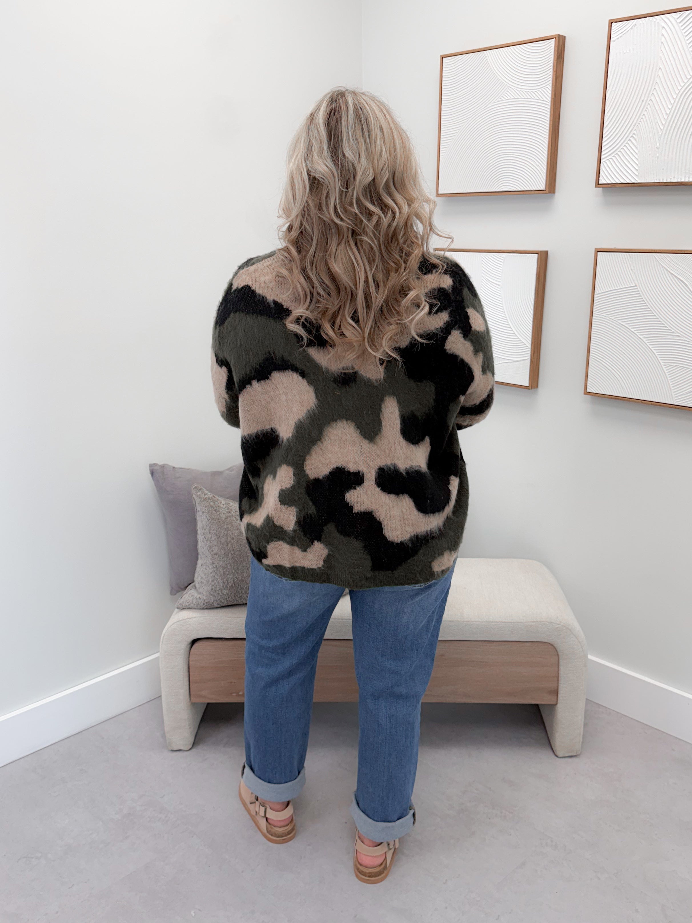 Carly Camo Sweater