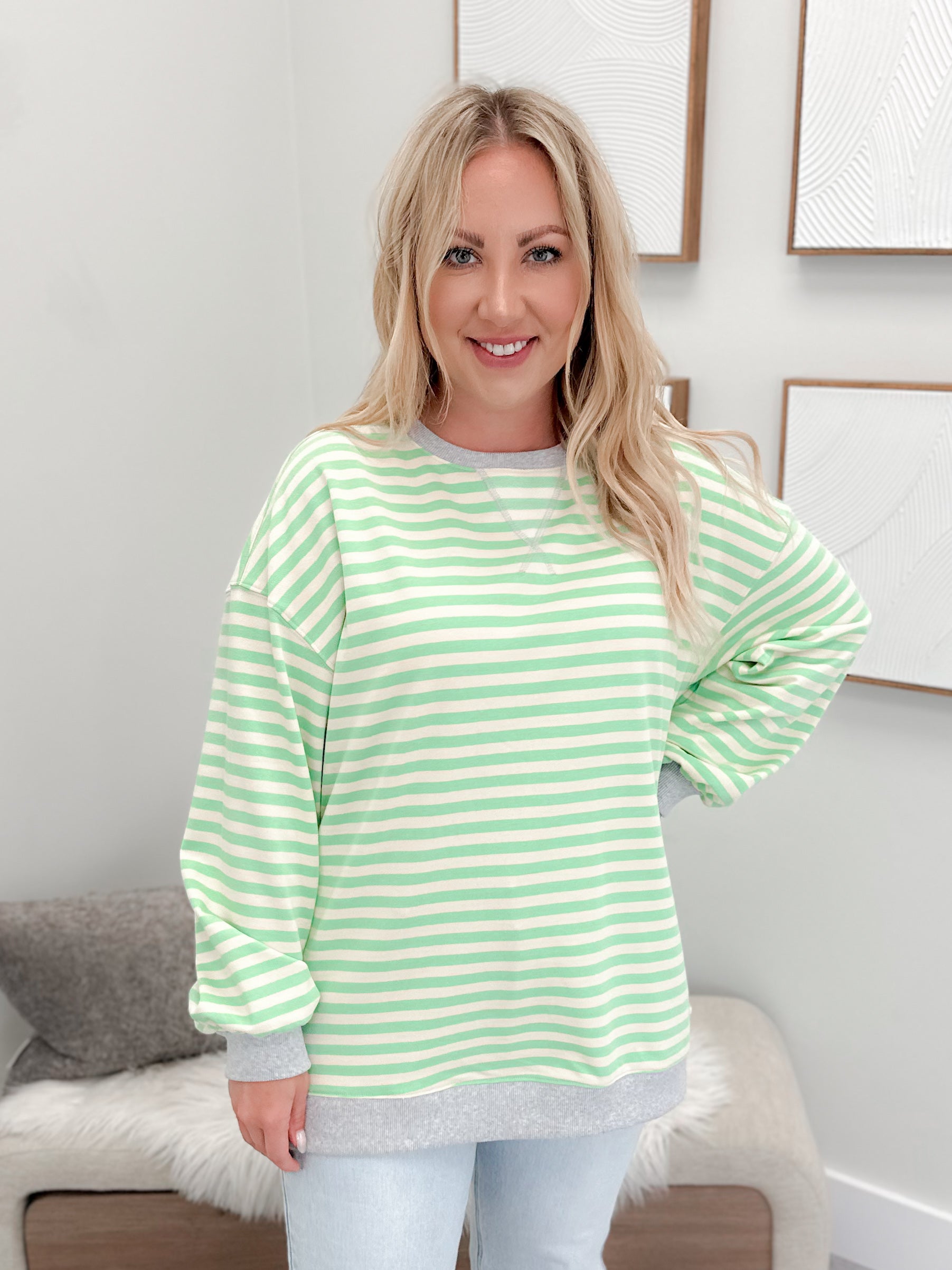 Kylie Striped Pullover