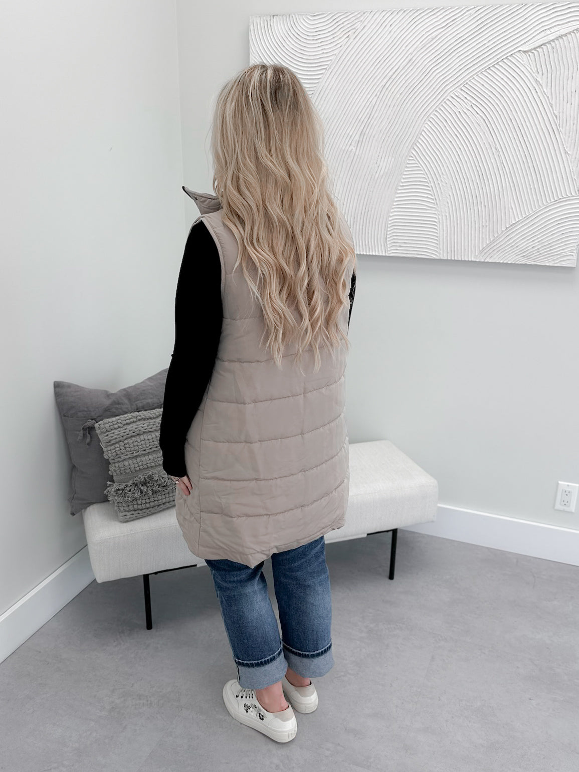 Harlow Vest in Latte