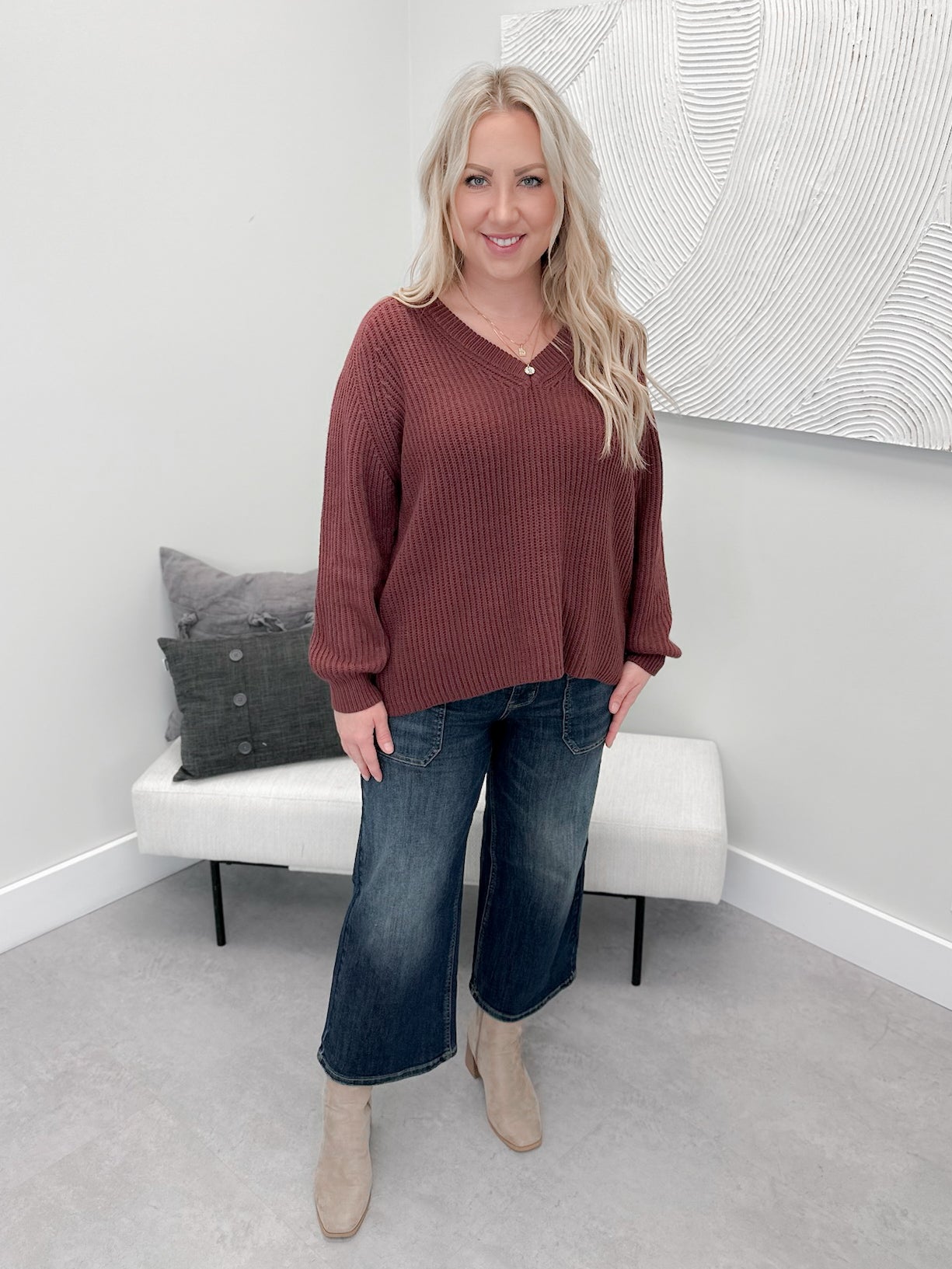 Morgan Sweater in Wine