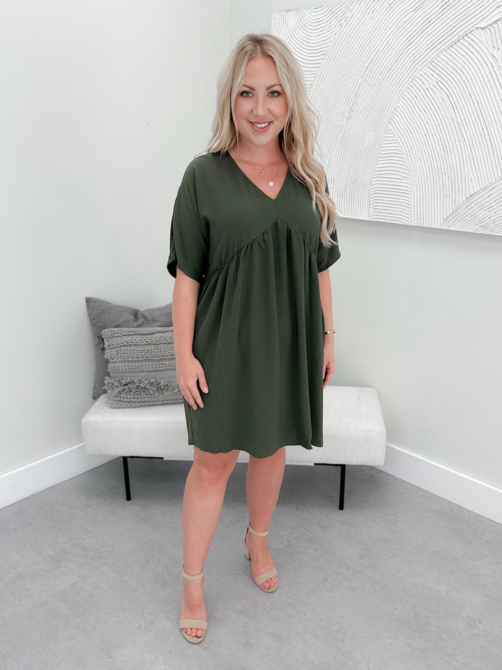 Saanvi Dress in Olive