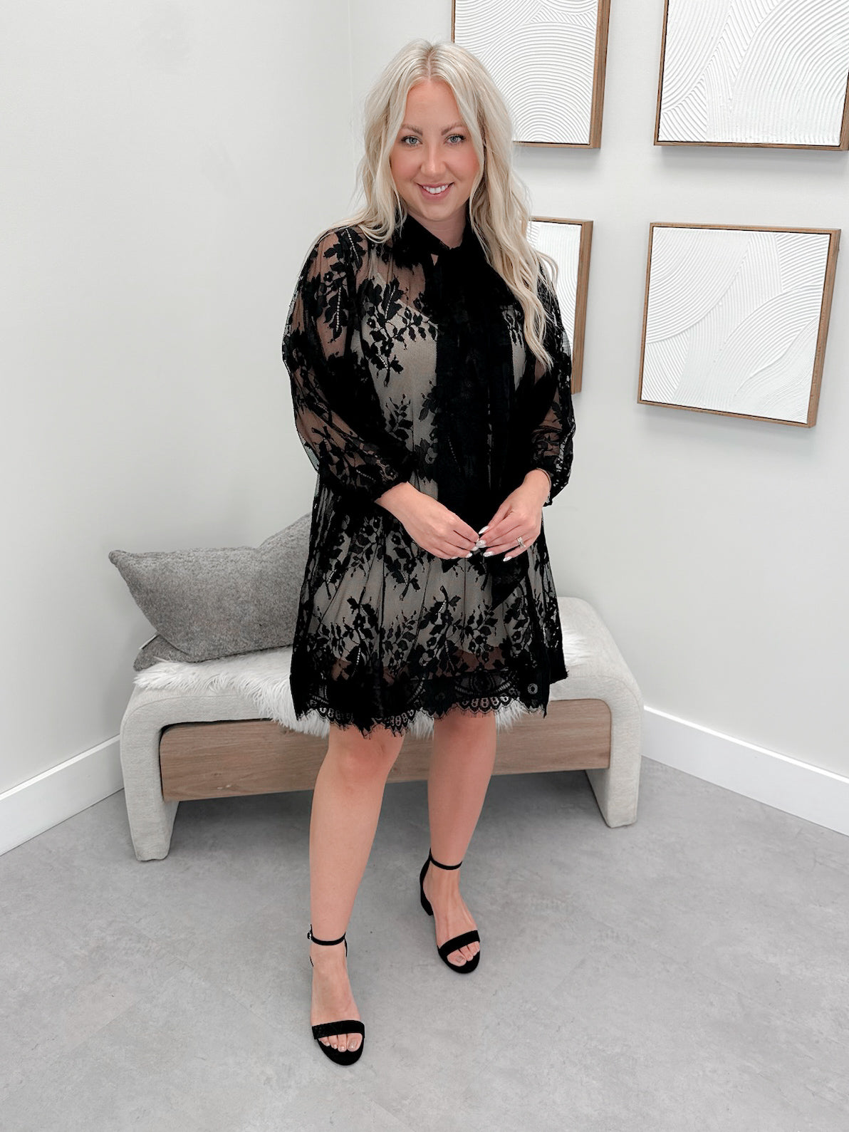 Jules Lace Dress in Black