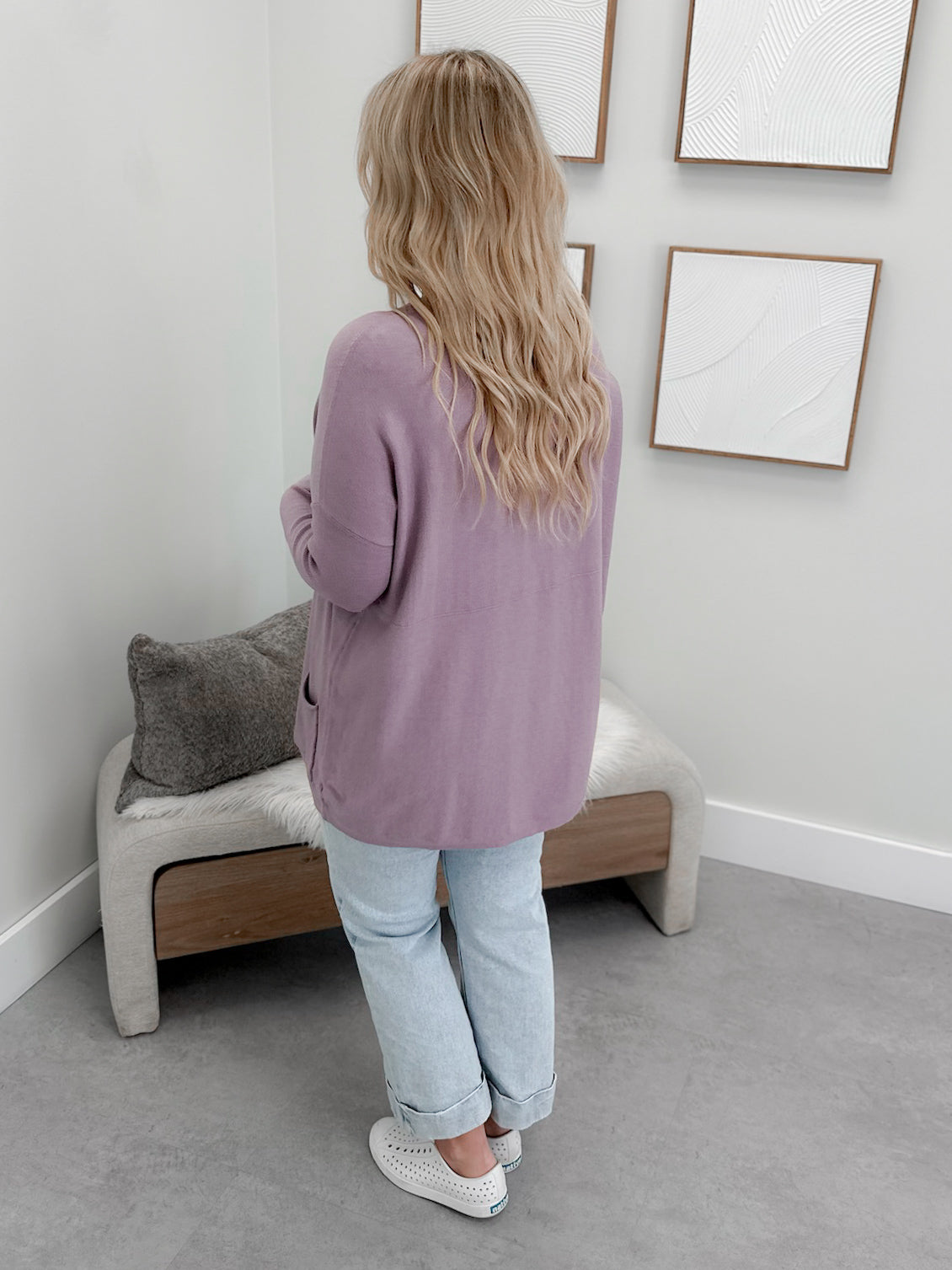 229 Pocket Sweater in Lilac by Twenty Nine The Label