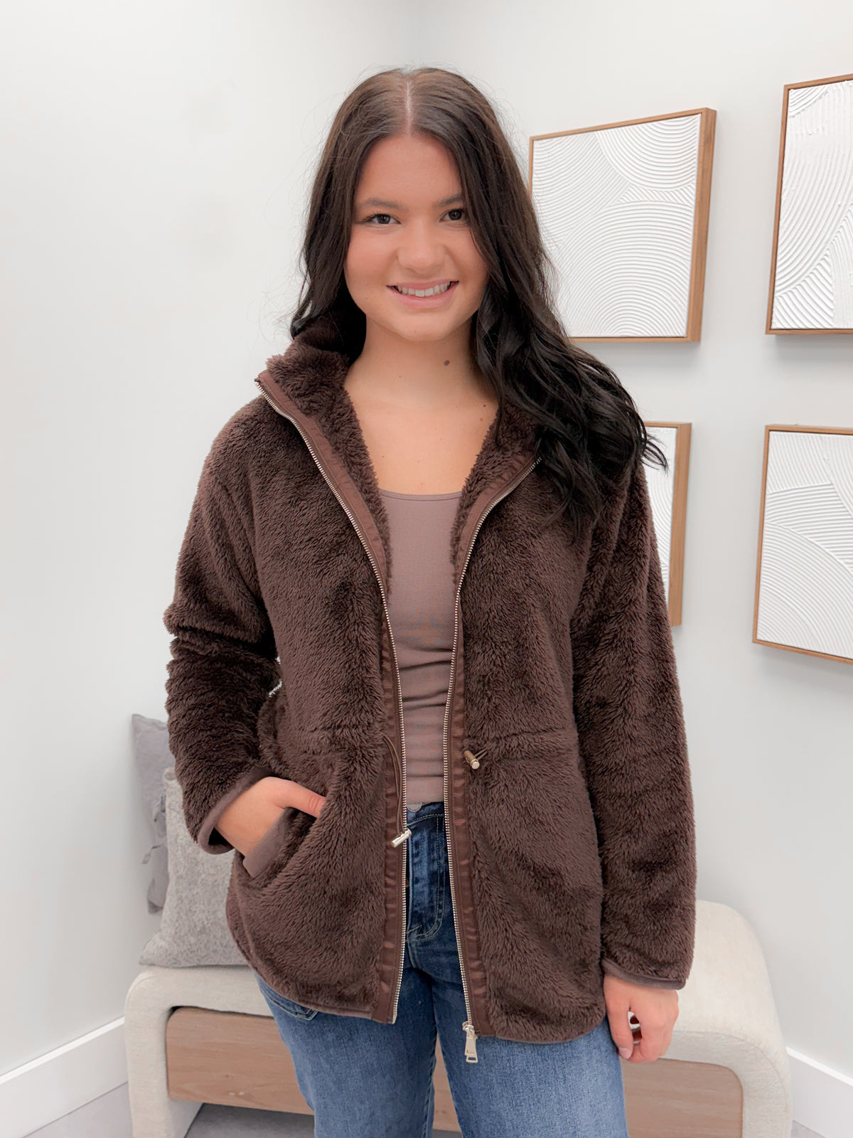 Bently Dream Plush Jacket in Espresso