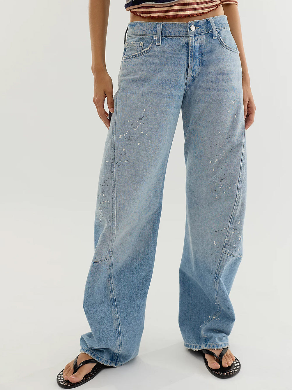 Fable Twisted Bowed Jeans in Art School by Free People