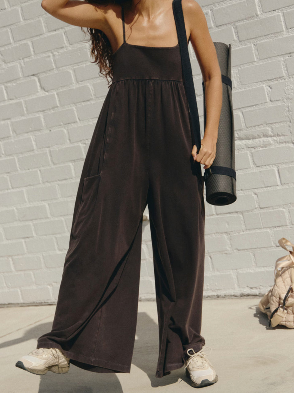 Hot Shot Strappy Onesie in Black by Free People