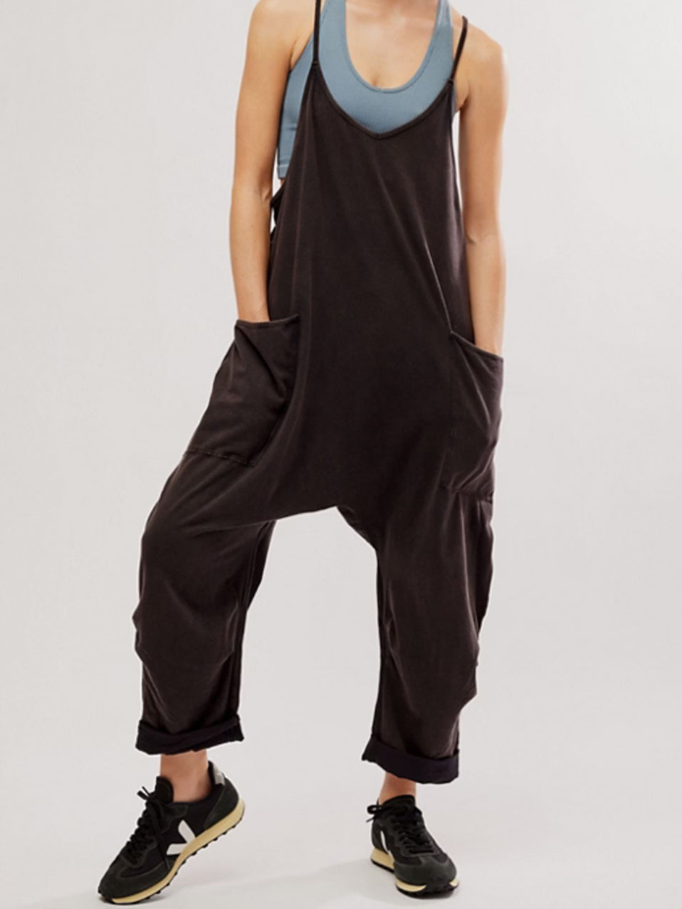 Hot Shot Onesie in Washed Black by Free People