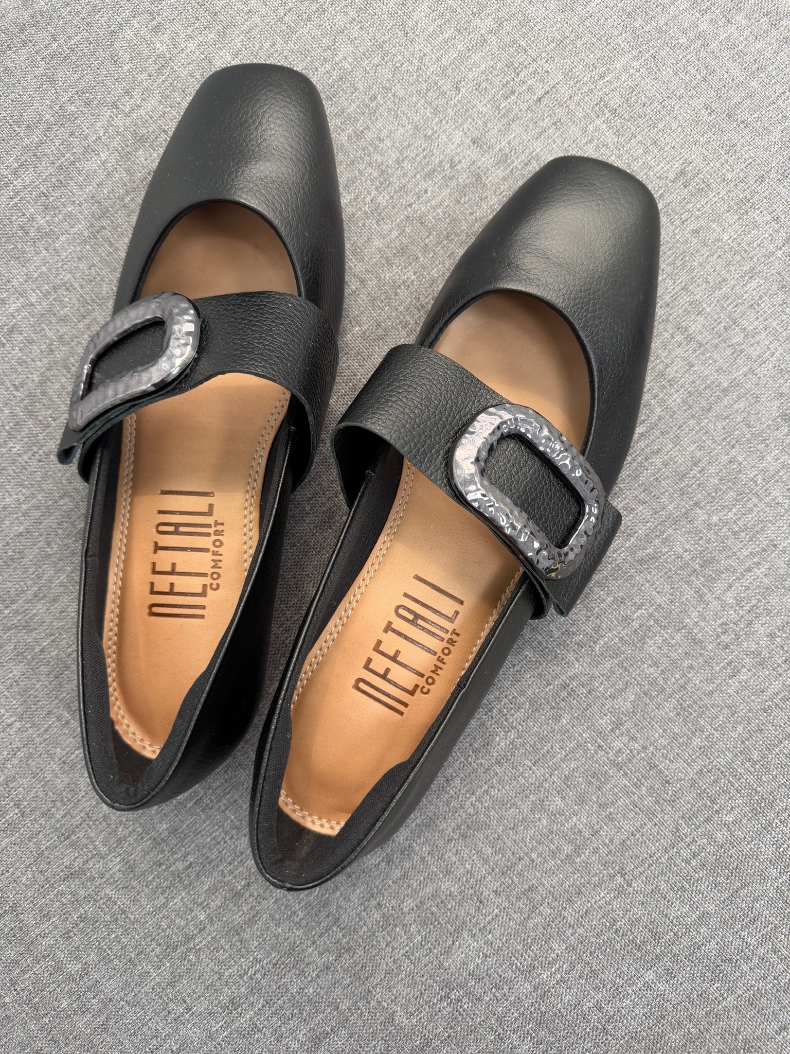 #226- Black Leather Shoes Size 38
