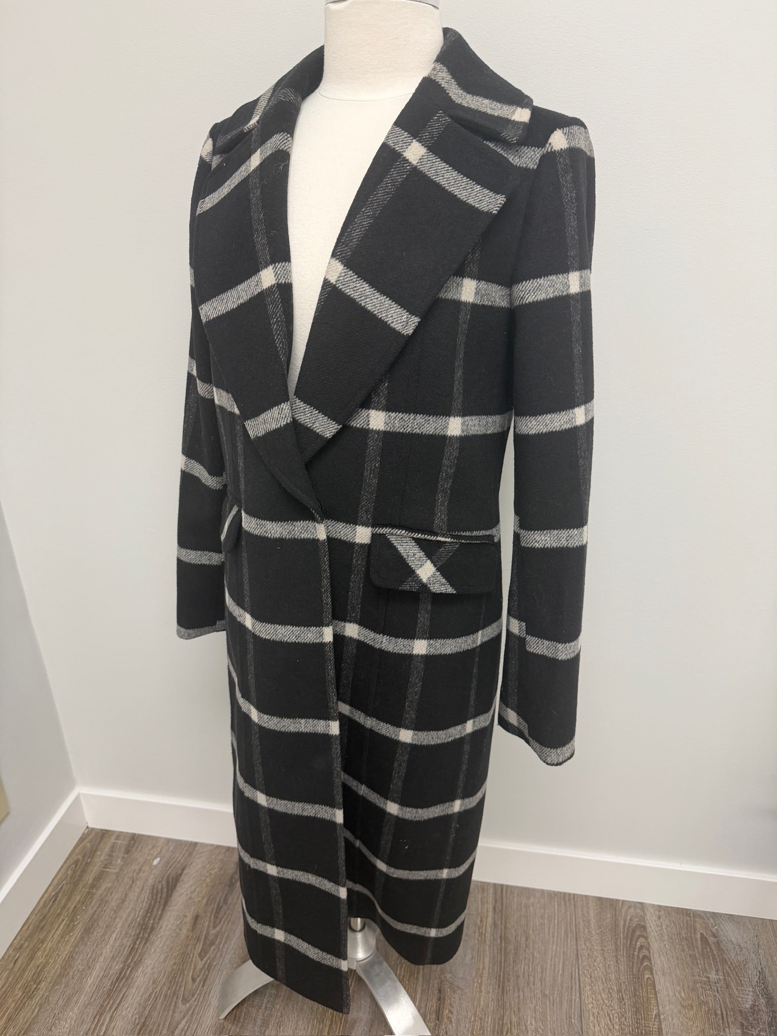 #241- Sosken Plaid Coat Size 2