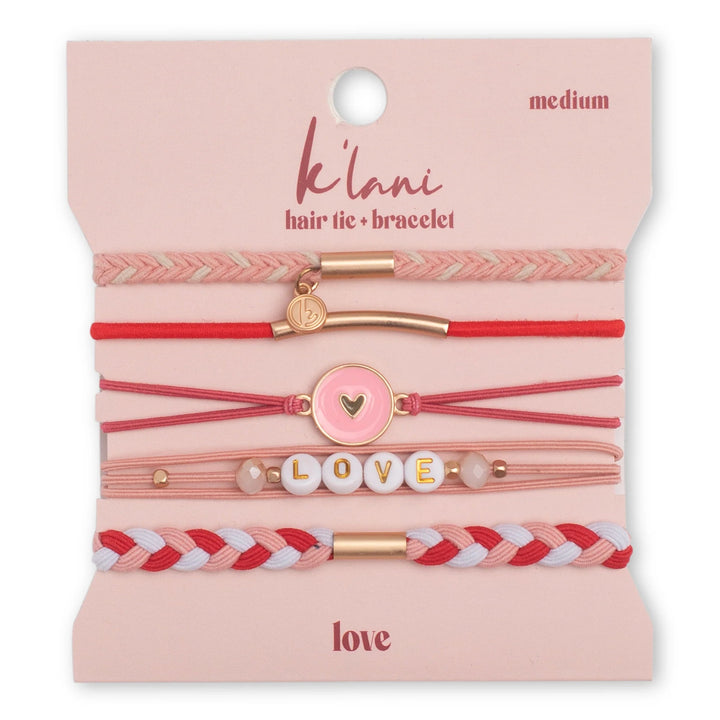 Love Hair Tie Bracelet Set by K'lani