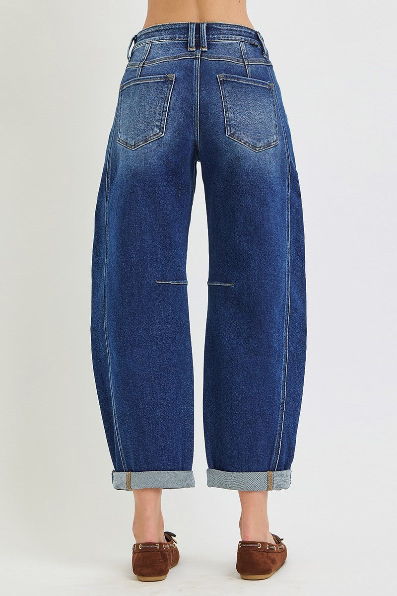 Jovie Barrel Roll Up High Rise Jeans by Risen
