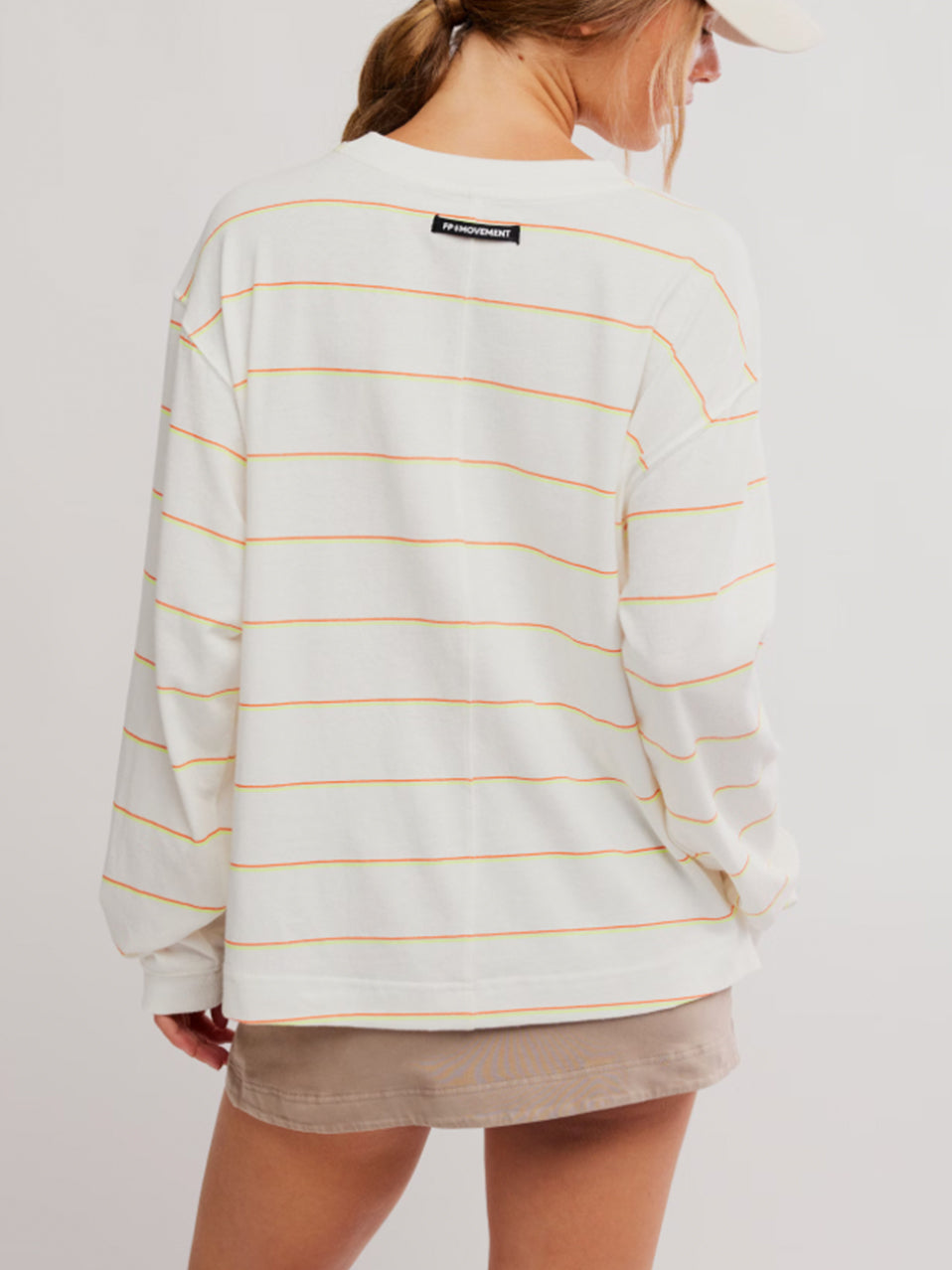 Printed Hustle Layer in Awning Stripe Ivory by Free People