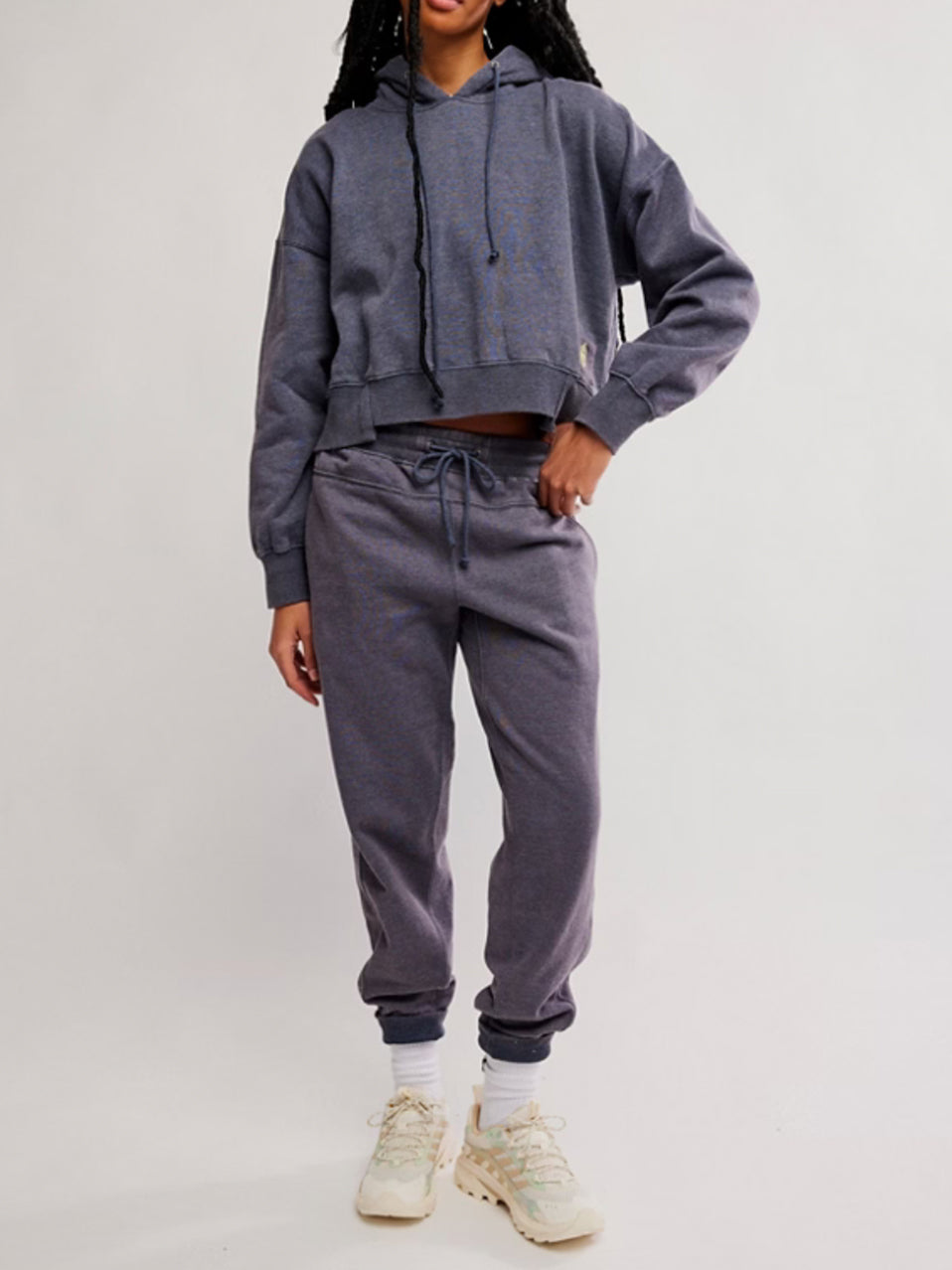 Sand Washed Undefeated Set in Midnight Navy by Free People