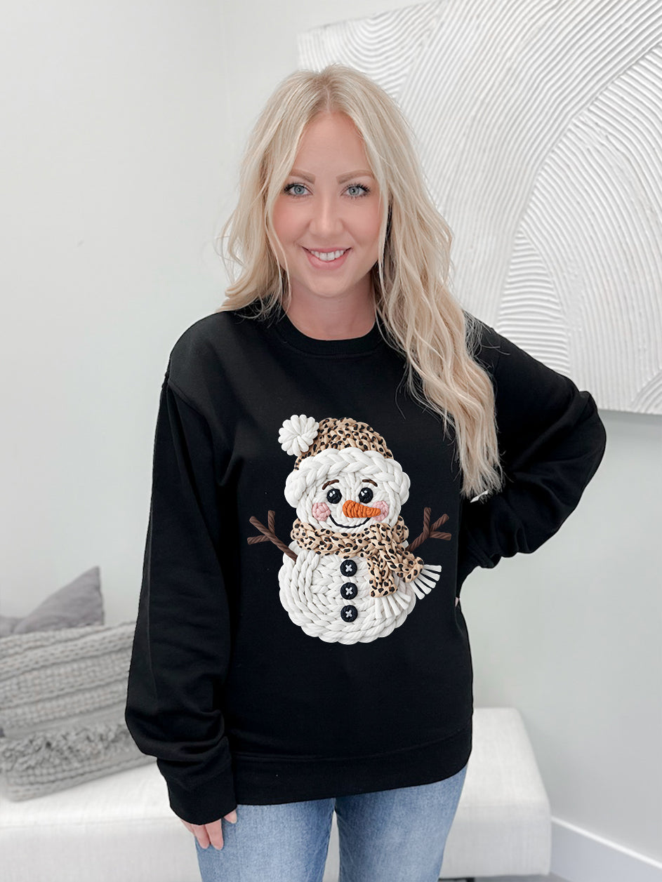 Knitted Snowman Graphix Pullover / Hoodie