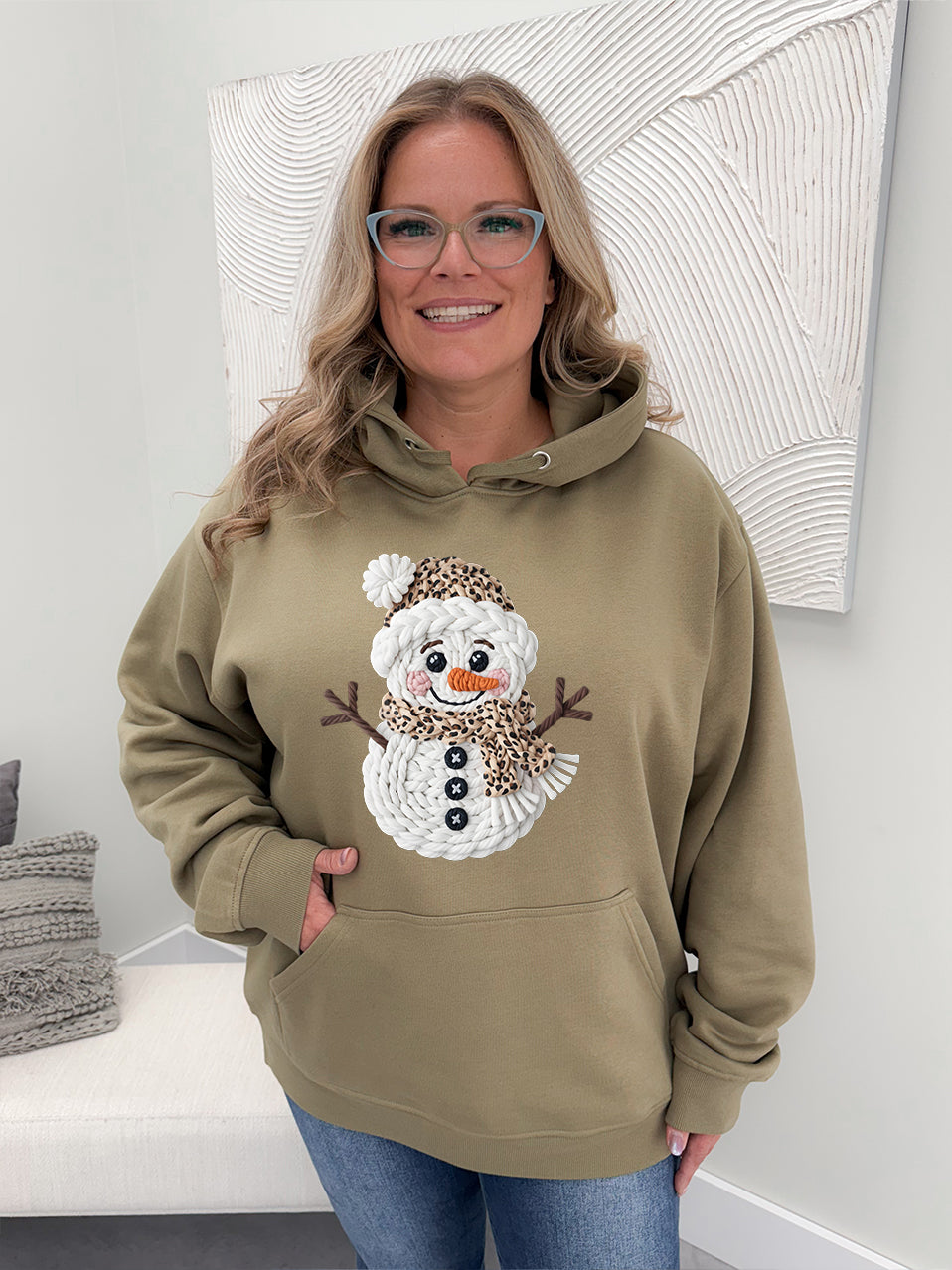Knitted Snowman Graphix Pullover / Hoodie