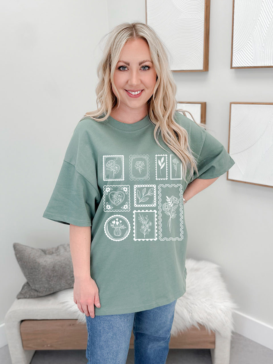 Flower Stamp Graphix Tee