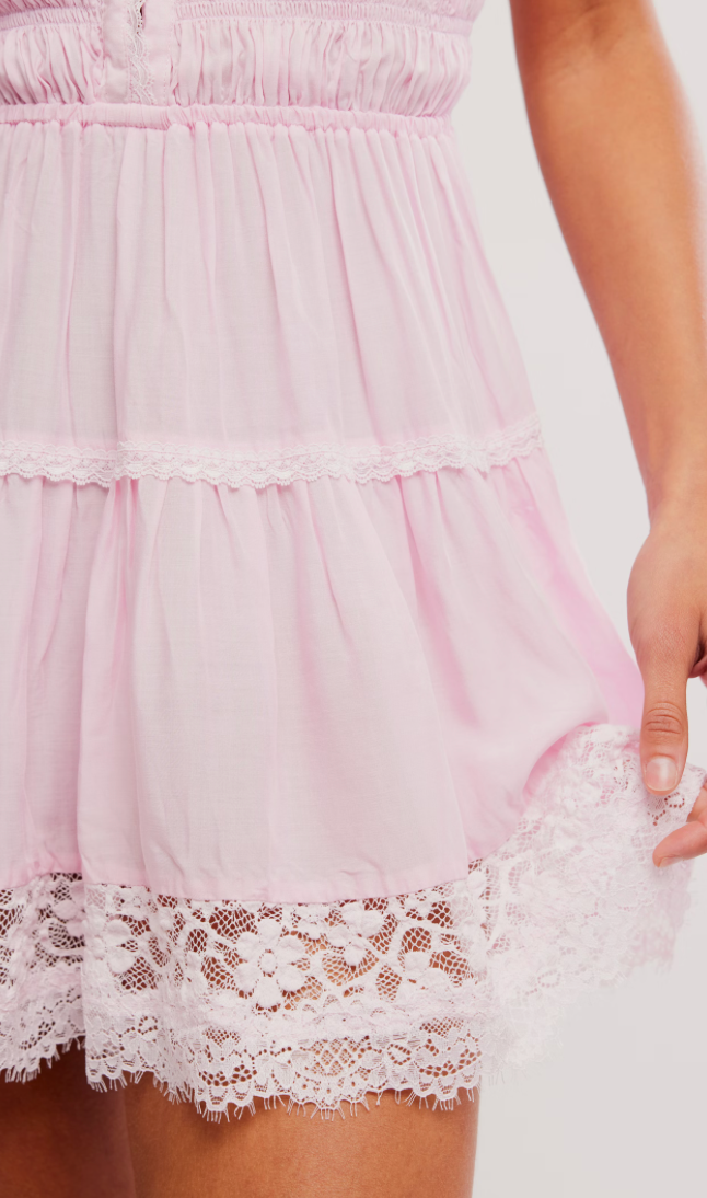 So In Love Mini Slip in Pink Destiny by Free People