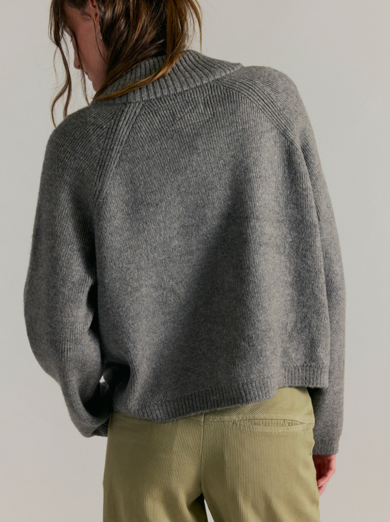 On It Half Zip in Cool Grey by Free People