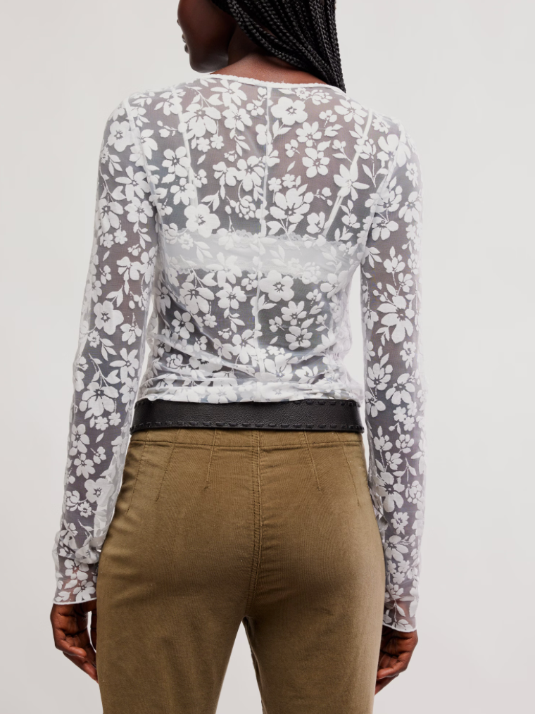 Early Sunsets Layering Top in Ivory by Free People