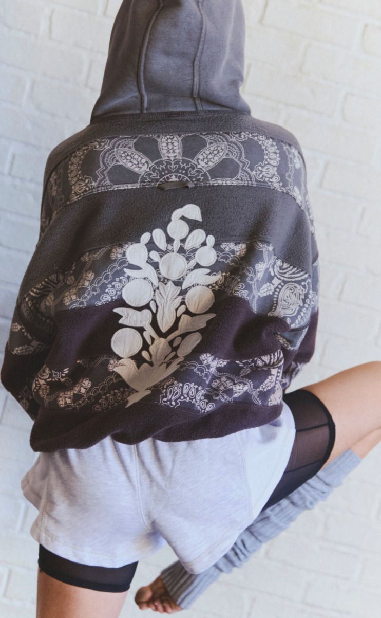 Final Call Bandana Logo Hoodie in Chocolate By Free People