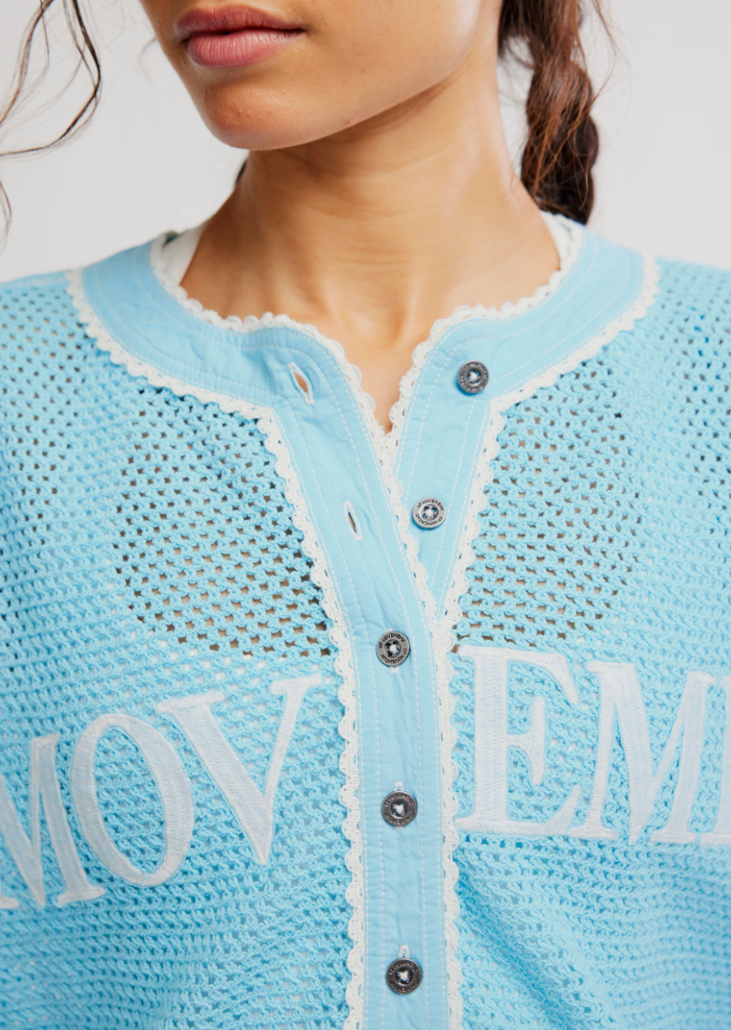 Camp Out Tee in Bright Blue by Free People