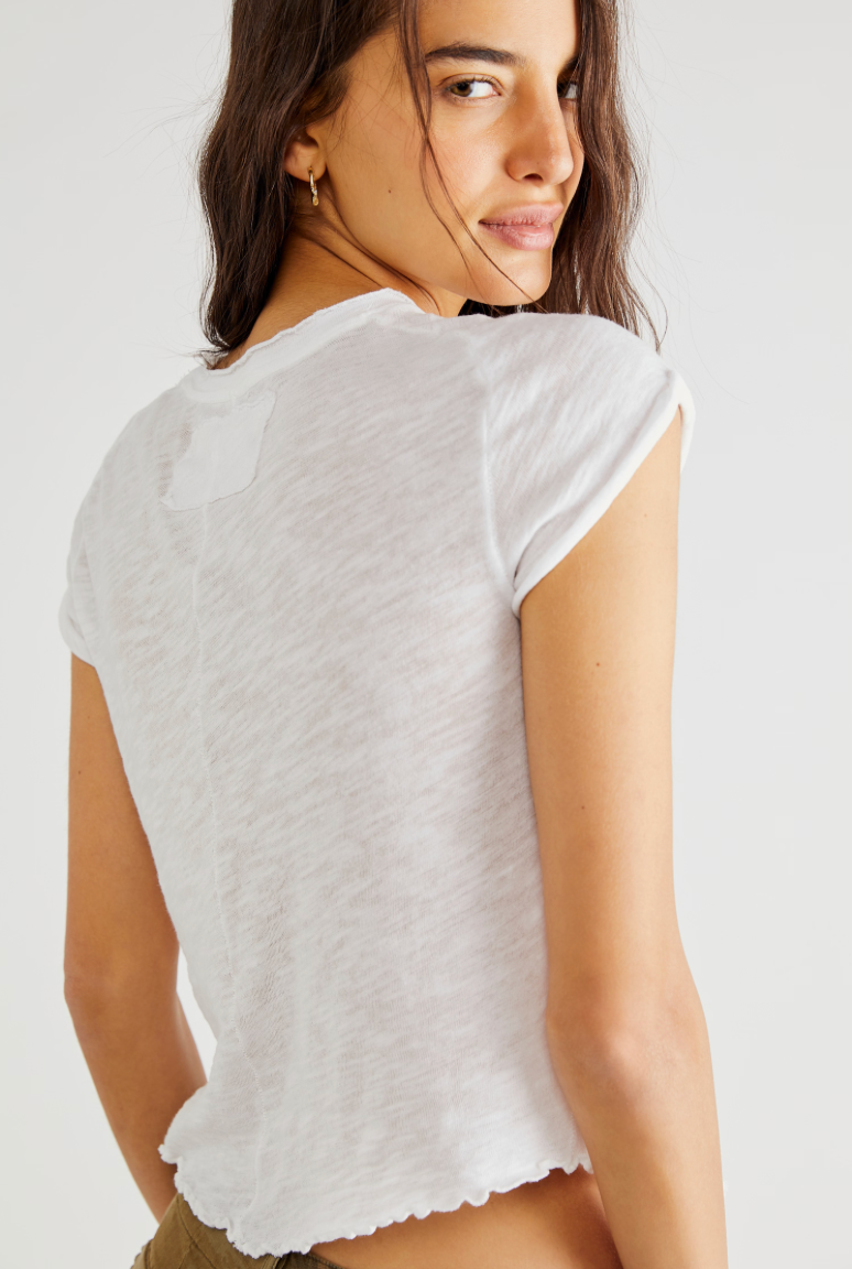Be My Baby Tee in White by Free People