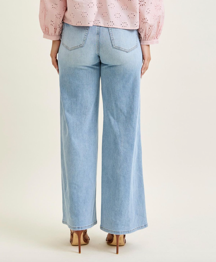 Miriam Wide Leg REGULAR Tummy Contol Jeans by Judy Blue