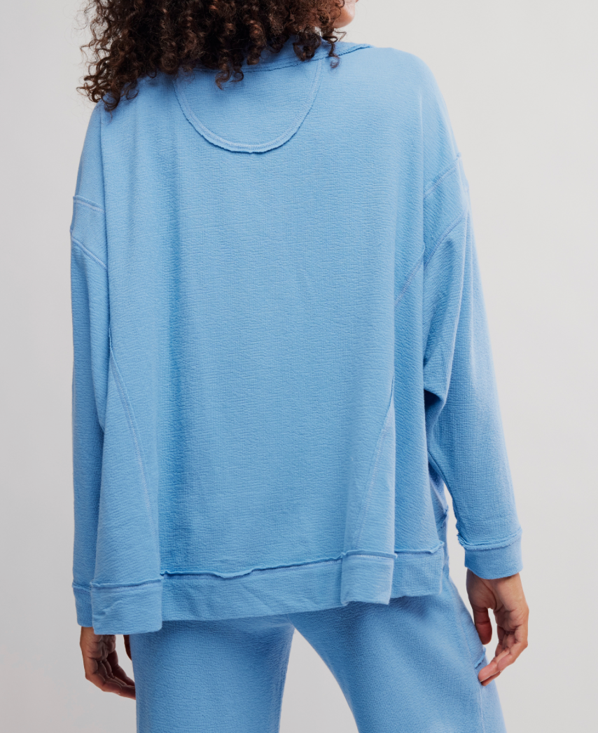 Staycation Pullover in Blissful Blue by Free People