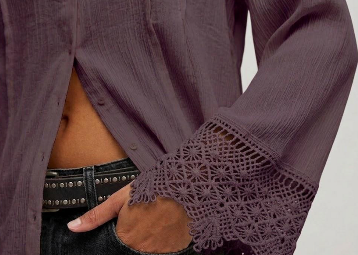 Donni Blouse in Italian Plum by Free People