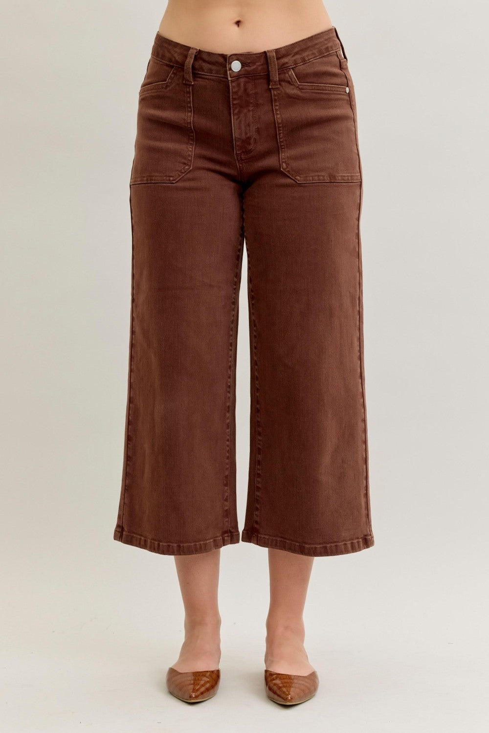 Kemper Cropped Jeans in Maple by Judy Blue