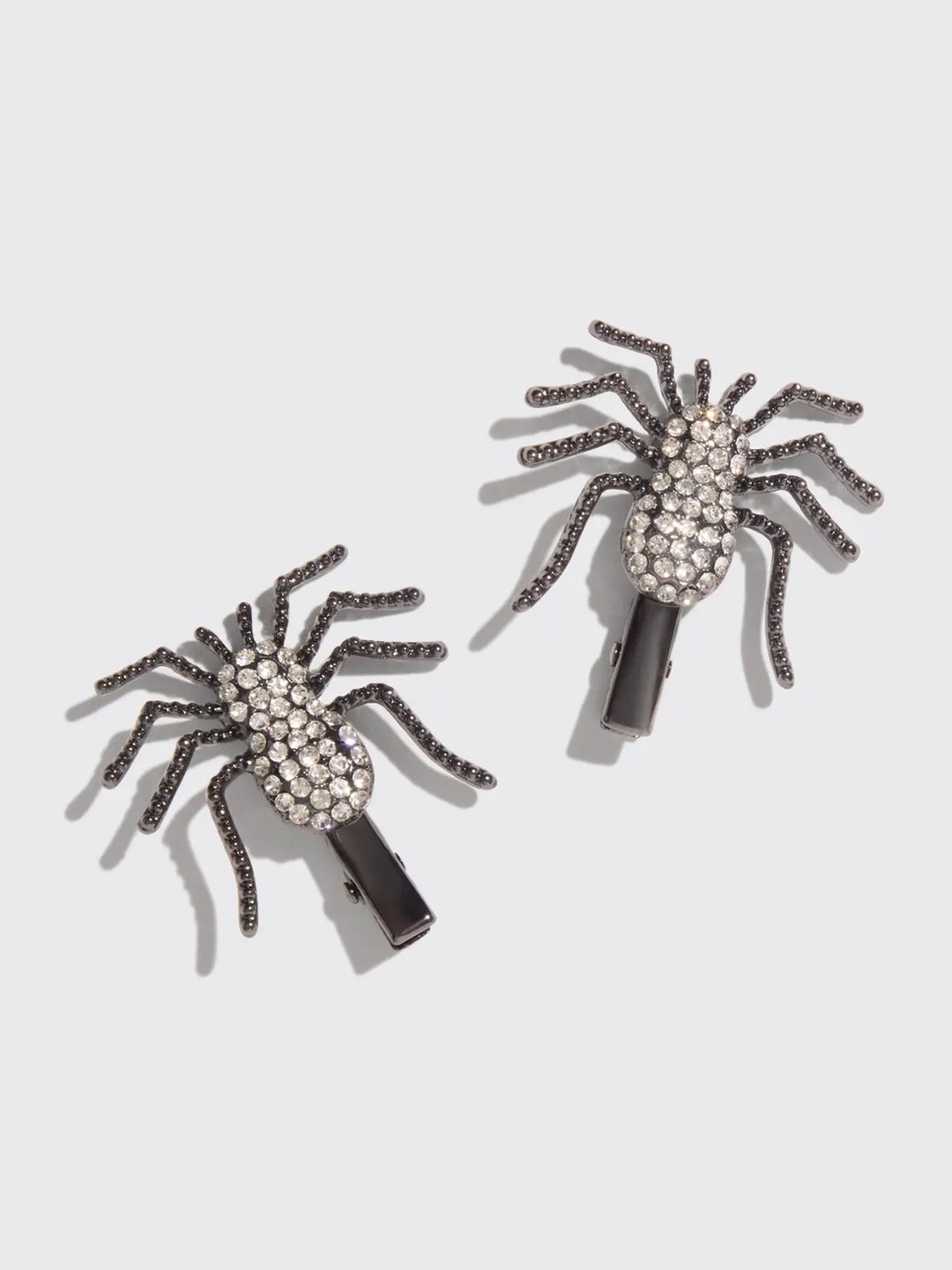 Spider Metal Rhinestone Hair Clips 2 PC Set
