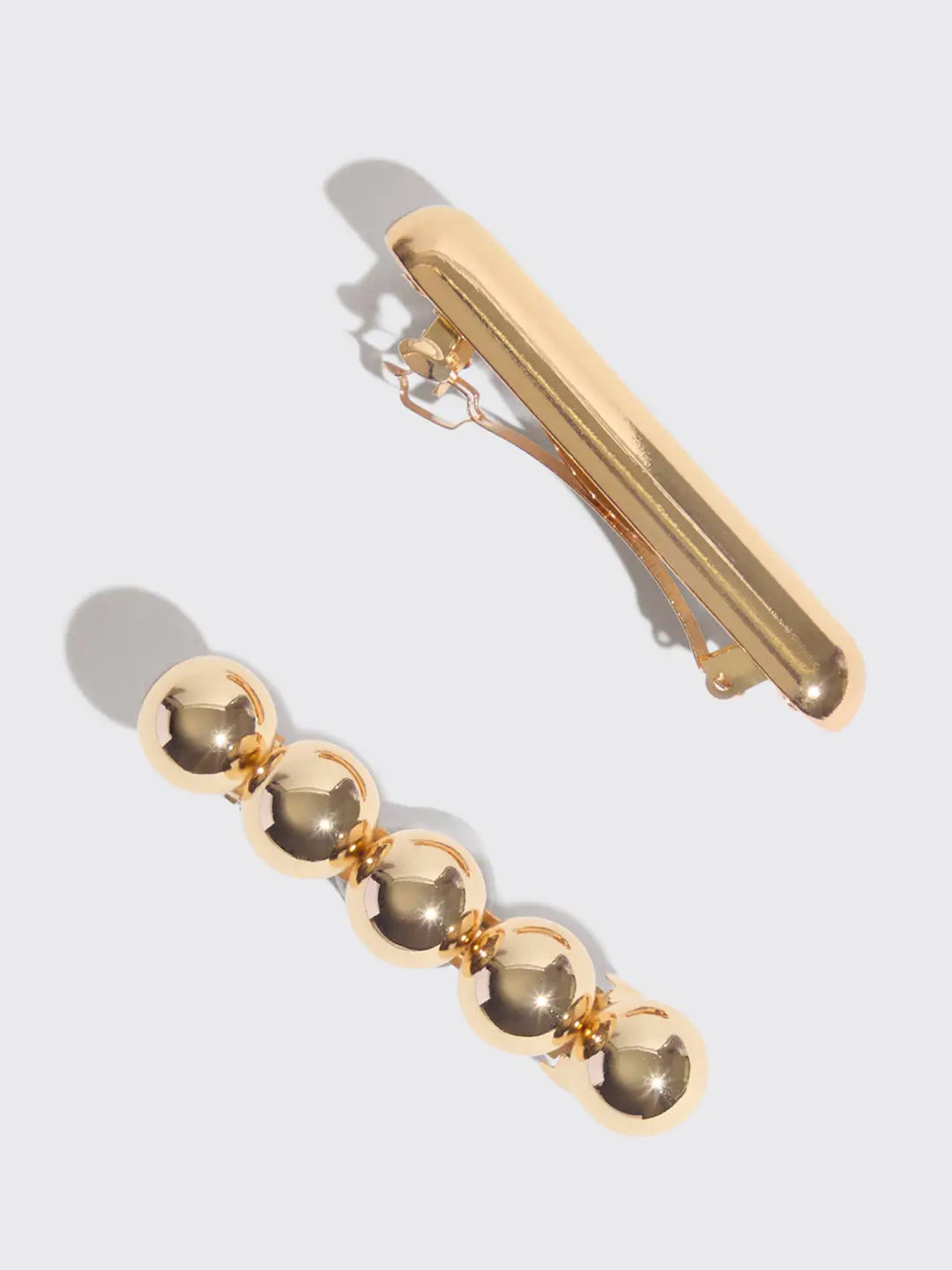 Gold Metal Barrettes by Kitsch
