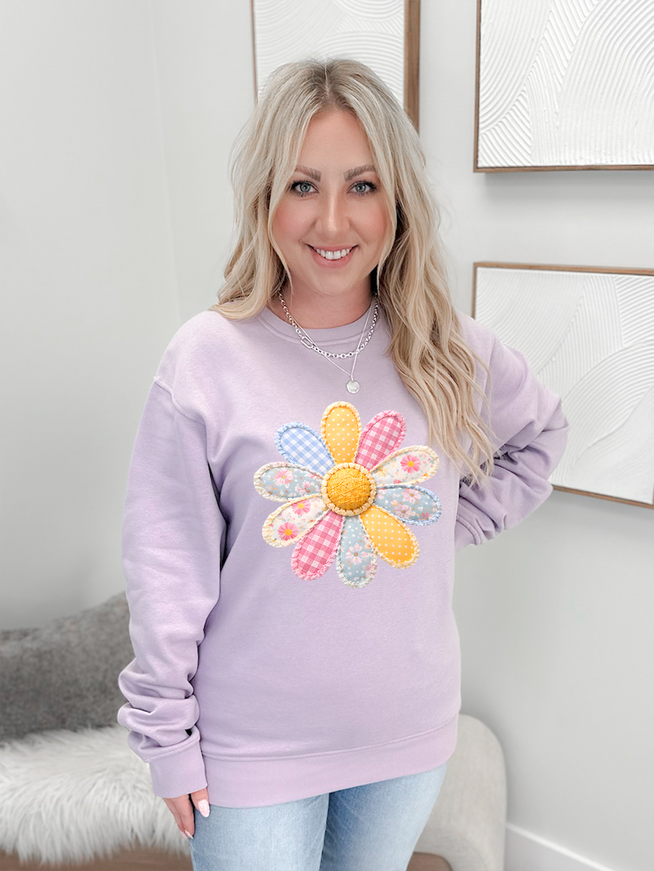 Flower Power Patchwork Graphix Pullover / Hoodie