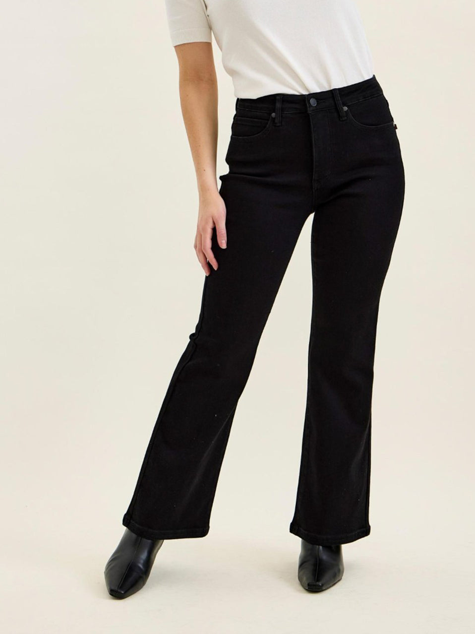 Canyon Tummy Control Boot Cut Jeans in Black by Judy Blue (Two Inseams)