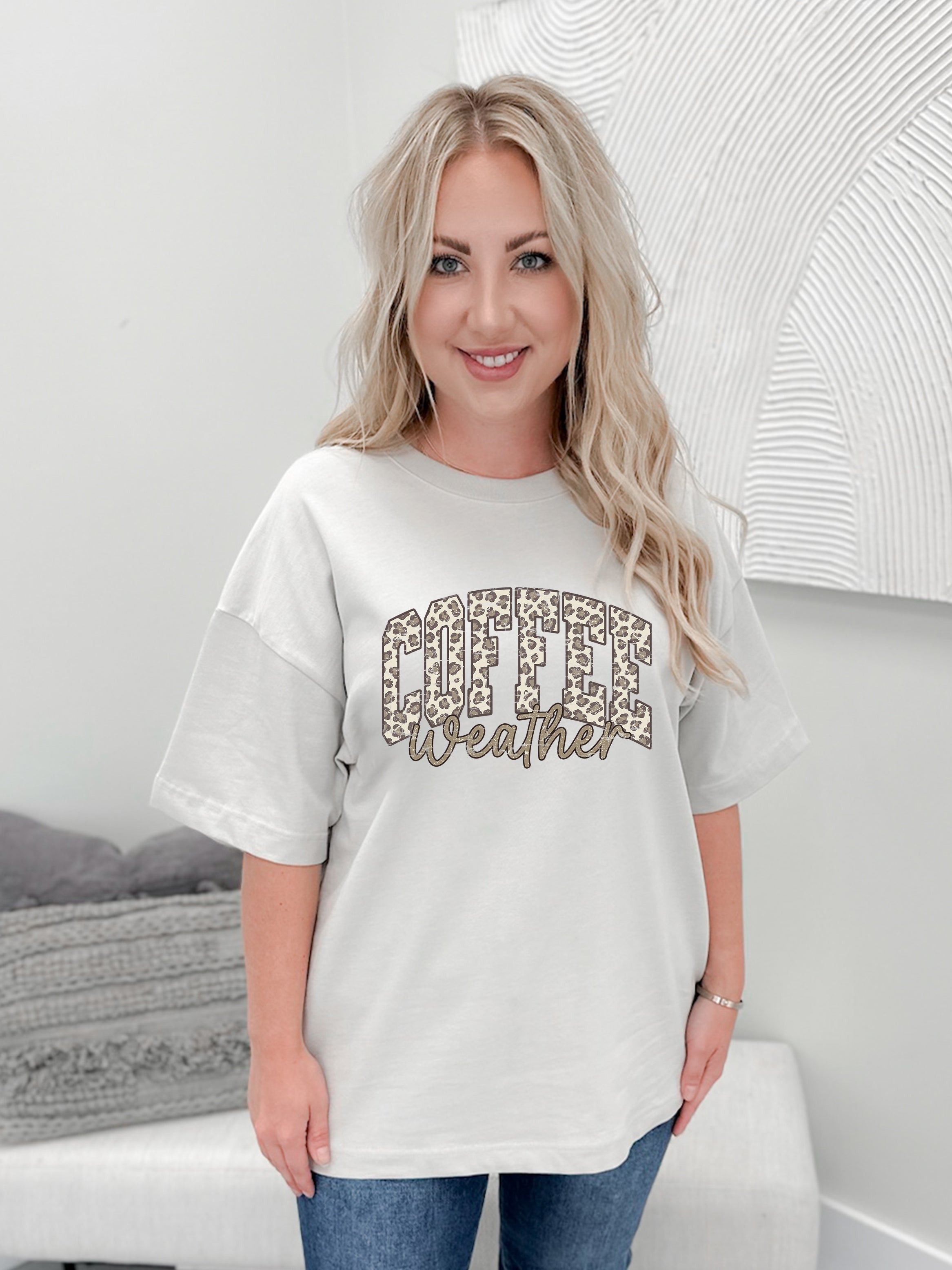 Coffee Weather Boxy Graphix Tee