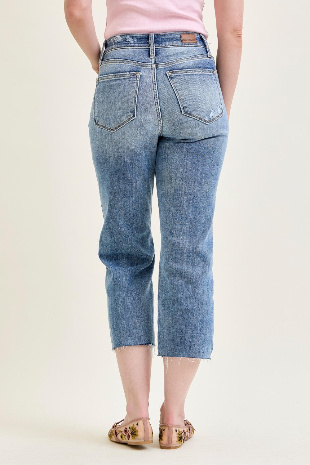 Hailey High Rise Cropped Wide Leg Jeans by Judy Blue