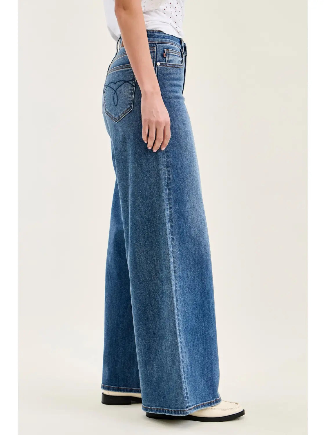 Burnett High Waist Pallazzo Jeans By Judy Blue