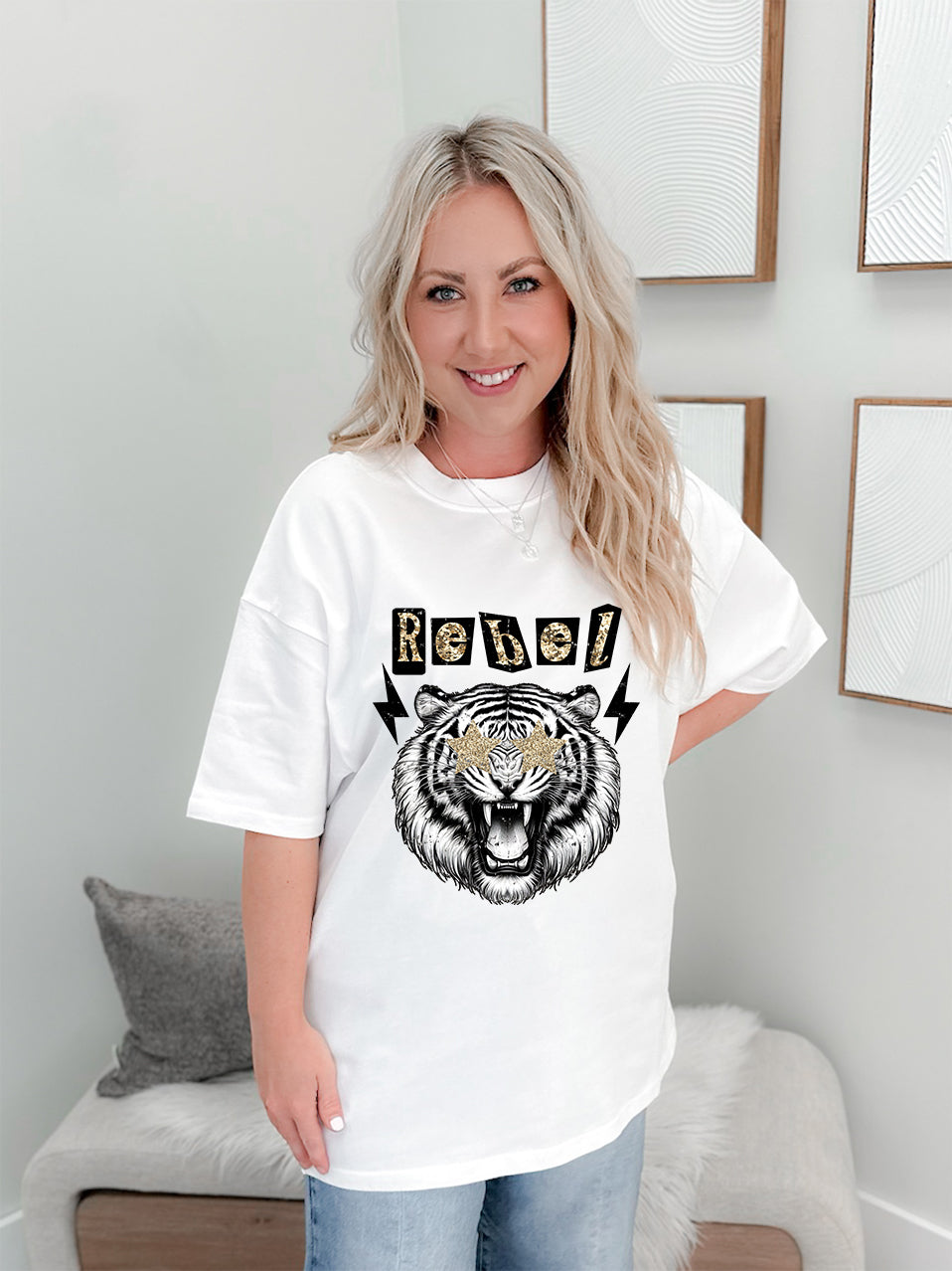 Rebel Boxy Tee - M