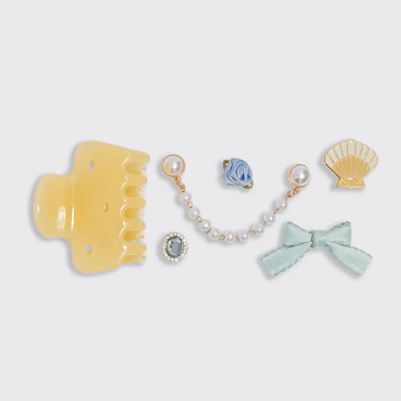 Kitschpop™ Cloud Clip Set Coastal Cottage in Butter Yellow by Kitsch