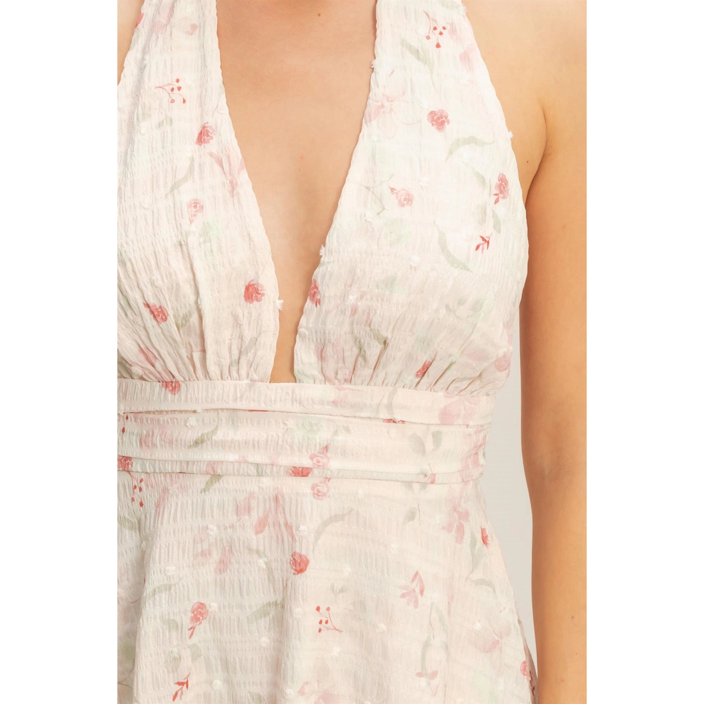 Shanti Halter Dress in Rose Floral