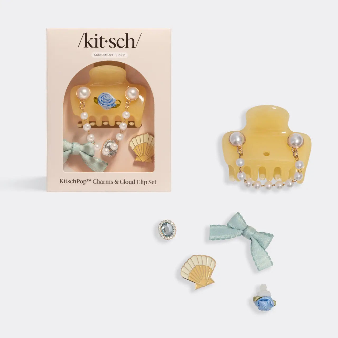 Kitschpop™ Cloud Clip Set Coastal Cottage in Butter Yellow by Kitsch