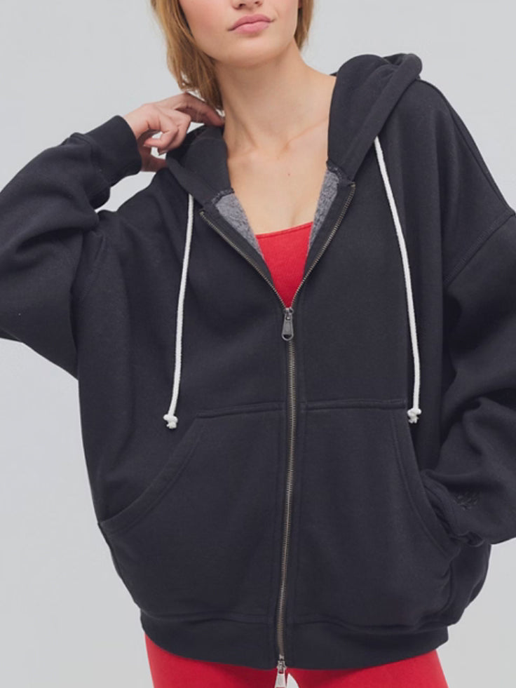 Final Call Zip Up in Black by Free People