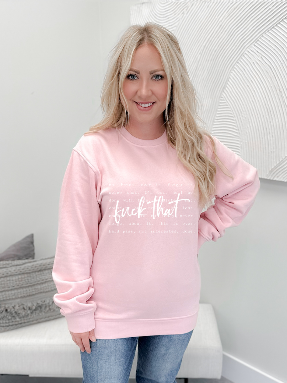 F That Pullover Pink - Large